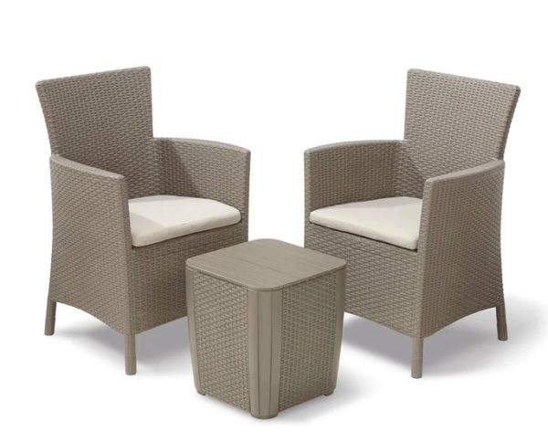 IOWA BALCONY SOFA SET CAPPUCCINO